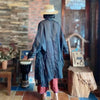 Spring Retro Print Ramie Loose Women Thin Wind Coats Leisure Long Trench Vintage Chinese Style Coat