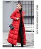Women Winter Long Cotton Coat Women Big Fur Collar Parkas Korean Loose Belt Slim Jacket Down Cotton Coat Women Outwear