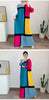 Round Neck Pleated Dress For Women Color Block Long Sleeves Loose A-line Dresses Printed Female Clothing Tide 2YA946