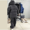 Drawstring Women's Winter Padded Jacket Pant Suits Hooded Full Sleeve Warm Jackets Pants Thicken Casual Lady Outfit