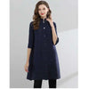 Women Pleated Single Breasted Dress Stand Theree Quarter Sleeve Tide Spring 2F0095