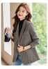 Women Blazer Ladies Grey Coffee Long Sleeve Female Casual Jacket For Autumn Winter Double-Breasted Suit Female Outerwea
