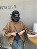 Korea Short Outerwear Woman Casual Loose Lazy Chic Long Sleeve Cotton Blends Windbreaker Coats Thin Thench