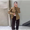 Spring Stand Collar Trench Coats For Women Y2K Long Sleeve Pockets Waist Jacket Street Lady Single Breasted Outerwear