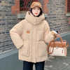 Autumn Winter Cotton Jacket Women's Korean Cotton-Padded Thicken Warm Hooded Parkas Short Coat Female Casual Ladies Top
