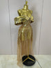 Sparkle Gold Diamonds Sequins Mesh See Through Long Dress Women Birthday Party Gown Sexy Nightclub Singer Stage Costume