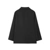 Women's Blazer Office Lady Long Sleeve Double-breasted Mid-length Casual Suit Coat Elegant Simple Stylish Outerwear
