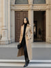 Women's Warm Woolen Overcoat for Autumn Winter Double-Breasted Wool Blends with Belt Windproof Street Female Wear