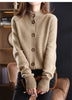 Autumn Winter Stand collar Knitted Cardigan Loose Short Jacket Women's Outerwear Korean version long sleeved Sweater Coat