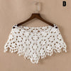 Women Vintage Crochet Knit Cape Elegant Cute Lace Short Hollow Out Shawls Shrug Poncho Wedding Bridal Evening Dress Lace Scarf