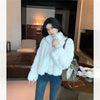 Women's Fur Integrated Jacket Autumn Winter Short Imitation Mink Fur Coat Versatile Velvet Tops Female Outerwear Clothes
