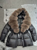 Lagabogy Real Fox Fur Collar Winter Women Hooded Puffer Jacket 90% White Goose Down Coat Female Thick Waterproof Outerwear