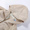 Casual Grid Drawstring Loose Coat Women Stand Collar Button Waist-Closed Female Jacket Spring Lady Street Outwears Chic