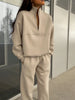 Women's Clothing Versatile Casual Sweatshirt Long-sleeved Pullover Tops Trousers Two-piece Set Womens Sport Outifits
