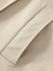 Khaki Lace Up Cape Trench Coat Loose Solid Full Sleeve Lapel Windbreaker Autumn Commute Casual Daily Coats