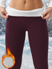 High Waisted Fleece-Lined Leggings for Women，Thick Soft Tummy Control Workout Running Yoga Thermal Warm Pants for Cold Winter
