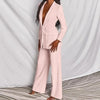 2 Pieces Women Sets Professional Blazer + Casual Solid Color Pant Two-Piece Suit Europe Women's Clothing