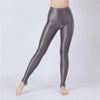 Sexy Women Thin Sheer See Through Pants Elastic Sexy Tight Silk Shiny Pencil Pant Oil Glossy Candy Color Yoga Leggings
