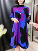 Women's Autumn and Winter Woolen Dress with Knee Length Matching Long Skirt Plus Size Slim Loose Versatile Warm Dress