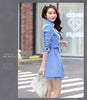 2026Spring Autumn Windbreaker Coat Women Slim Mid Long Lace Trench Coat Female Casual Double-breasted Outerwear Tops