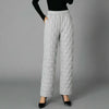 Women Winter Warm Down Cotton Pants Padded Quilted Trousers Elastic Waist Casual Trousers