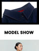 Women's Denim Long Dress Autumn Texture navy blue Women's Business Long Dress