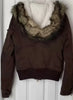 Gothic American Vintage Y2K Fur Lined Warm Jacket Womens Brown Zipper Hooded Coat Autumn and Winter Warm Casual Coats