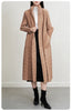 Pleated Lapel Collar Autumn Winter Thickened Pleated Women's Trench Coat Chic Loose Single Breasted Cotton Jacket