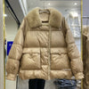 Lagabogy Winter Women Real Fox Fur 90% White Duck Down Jacket Short Puffer Coat Female Vintage Mink Fur Patchwork Parka