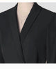 Long Black Fitted Trench Coat for Women, Chic Stylish, Single Breasted, Designer Clothing, Spring, Elegant