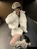 Women Thick Warm Cotton Short Jacket Rhinestones Winter Stand Collar Down Coat Shiny Crystal Cropped Puffer Parka Пуховики