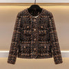 Retro Tweed Little Black Dress-style Women's Korean Design-Inspired Elegant Socialite Blazer For Spring Autumn