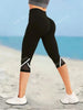 Mesh High Waist Yoga Pants Capri Leggings For Women, Tummy Control Workout Capri Leggings, Women's Activewear