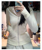 Streetwear Black Hoodie Coat Women's Clothing Hooded Zipper Slim Fit Y2k Jackets Casual Sweatshirts Tops Ropa Mujer