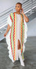Women Knit Ribbed Clock Ruffes Side Sleeve Front Split Striped Straight Maxi Dress Vintage Vestidos Dresses