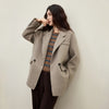 Women's 100% Wool Blazer Tailored Coat Winter Classic Suit Jacket Elegant Lady Warm Windproof Outerwear W54OA8778