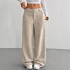 Women Autumn Winter Corduroy Pant Retro Wide Leg Trousers Lady Casual High Waist Solid Pants Street Chic Clothes