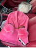 Women Winter Cashmere Wool Woolen Jacket Real Natural Fox Fur Pocket Coat Ladies Outwear Jacket