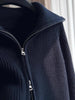 Women's Large Lapel Cashmere Sweater Coat Thick Loose Knit Turtleneck Cardigan for Autumn And Winter