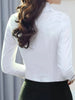 Spring Autumn black white shirt women's Korean version slim fit long sleeved workwear shirt professional dress formal top