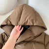 Winter Women's Down Jackets Ultra Light Warm Cusual Coat Female Puffer Jacket With Belt Plus Size Hooded Short Parka