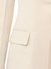 Women Apricot Irregular Big Size Elegant Blazer Scarf Collar Long Sleeve Jacket Spring Autumn 1DH4167