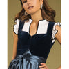 Vintage Hollow Out Maxi VestidosLong Puff Sleeve Dress Women Autumn WaitedRobe Stand Collar Button Dresses