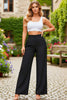 Women's High Waist Wide Leg Pants Elegant Tailored Straight Trousers Office Work Pants Casual Bottoms Comfy Dress Pants