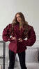 Chic Oversize Floral Printed Women Jacket Padded Lapel Lace Up Loose Coat Long Sleeve High Waist Outwears Lady Streetwear