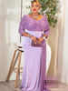 Plus Size African Party Dresses for Women Dashiki Sequin Sexy Bodycon Long Dress Elegant Muslim Wedding Evening Gown