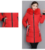 Parkas Women Winter Jacket Coat Hooded Fur Collar Outwear Female Parka Thick Cotton Padded Female Overcoat