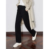 Women Casual Pants Autumn and Winter Mid Waist Workwear Style Straight Woolen Pants
