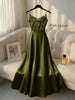 Pearl Strap Satin Slip Retro Dress Women's Elegant Solid Color Dress Strap Handmade Beaded Waist Collection Satin Gilded Dresses