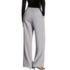 High Waist Women Suit Pants Fall Straight Office Ladies Trousers Casual Button Loose Female Asymmetry Pants
